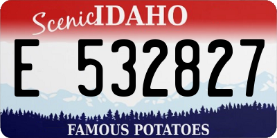 ID license plate E532827