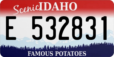 ID license plate E532831