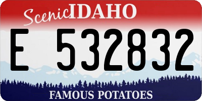 ID license plate E532832