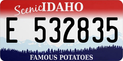 ID license plate E532835