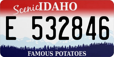 ID license plate E532846