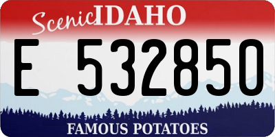 ID license plate E532850