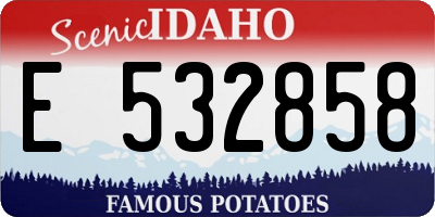 ID license plate E532858