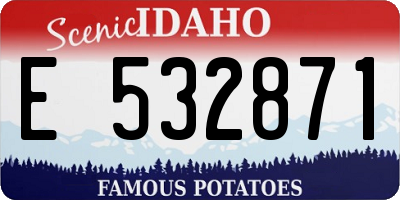 ID license plate E532871