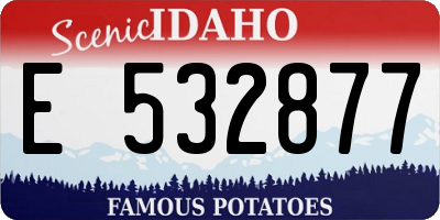 ID license plate E532877