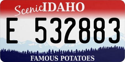 ID license plate E532883