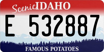 ID license plate E532887