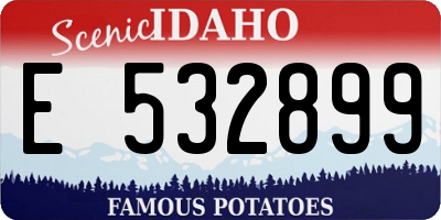 ID license plate E532899