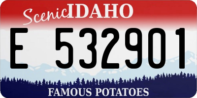 ID license plate E532901
