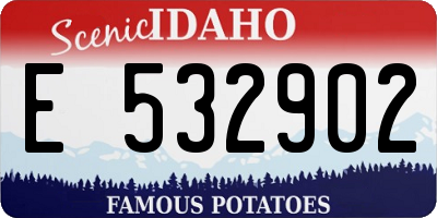 ID license plate E532902