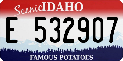 ID license plate E532907