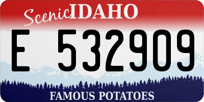 ID license plate E532909