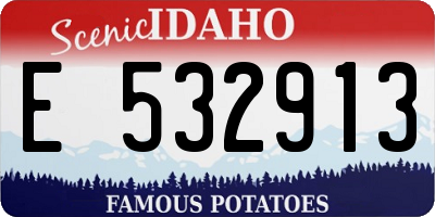 ID license plate E532913