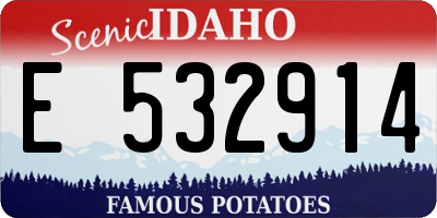 ID license plate E532914