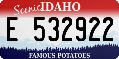 ID license plate E532922