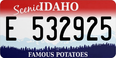 ID license plate E532925