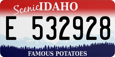 ID license plate E532928