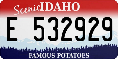 ID license plate E532929