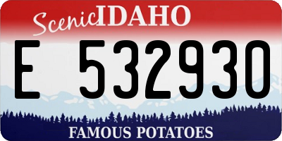 ID license plate E532930