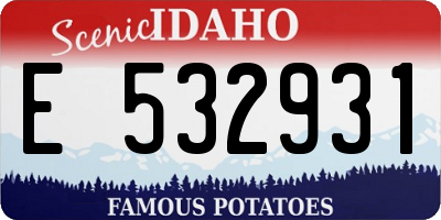 ID license plate E532931