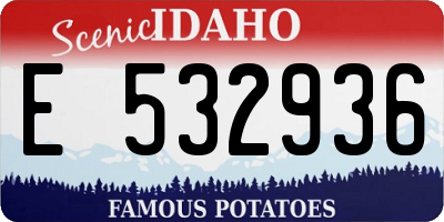 ID license plate E532936