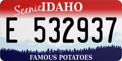 ID license plate E532937