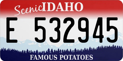 ID license plate E532945