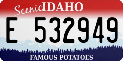 ID license plate E532949