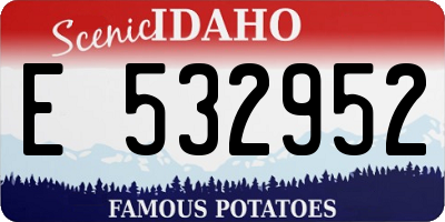 ID license plate E532952