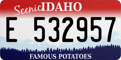 ID license plate E532957
