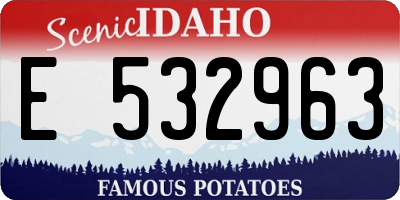 ID license plate E532963