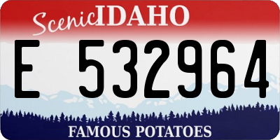 ID license plate E532964