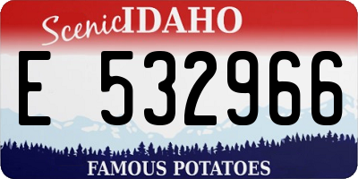ID license plate E532966