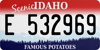 ID license plate E532969