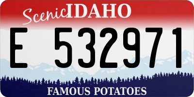 ID license plate E532971