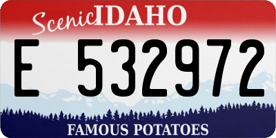 ID license plate E532972