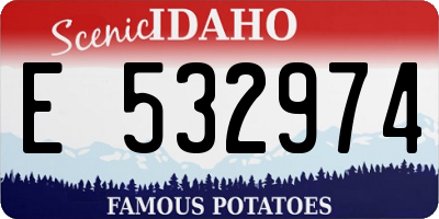 ID license plate E532974