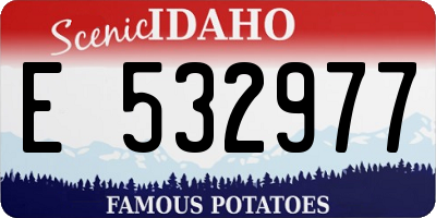 ID license plate E532977