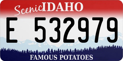 ID license plate E532979