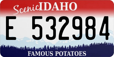 ID license plate E532984