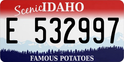 ID license plate E532997
