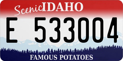 ID license plate E533004