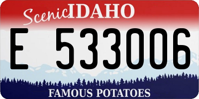 ID license plate E533006