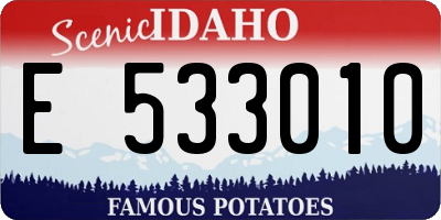 ID license plate E533010