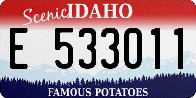ID license plate E533011