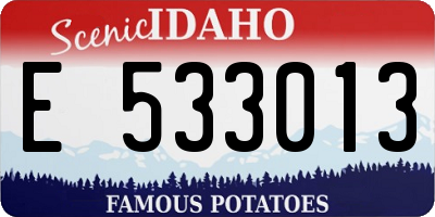 ID license plate E533013