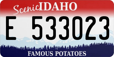 ID license plate E533023