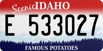 ID license plate E533027