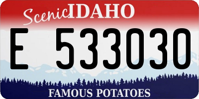 ID license plate E533030