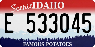 ID license plate E533045